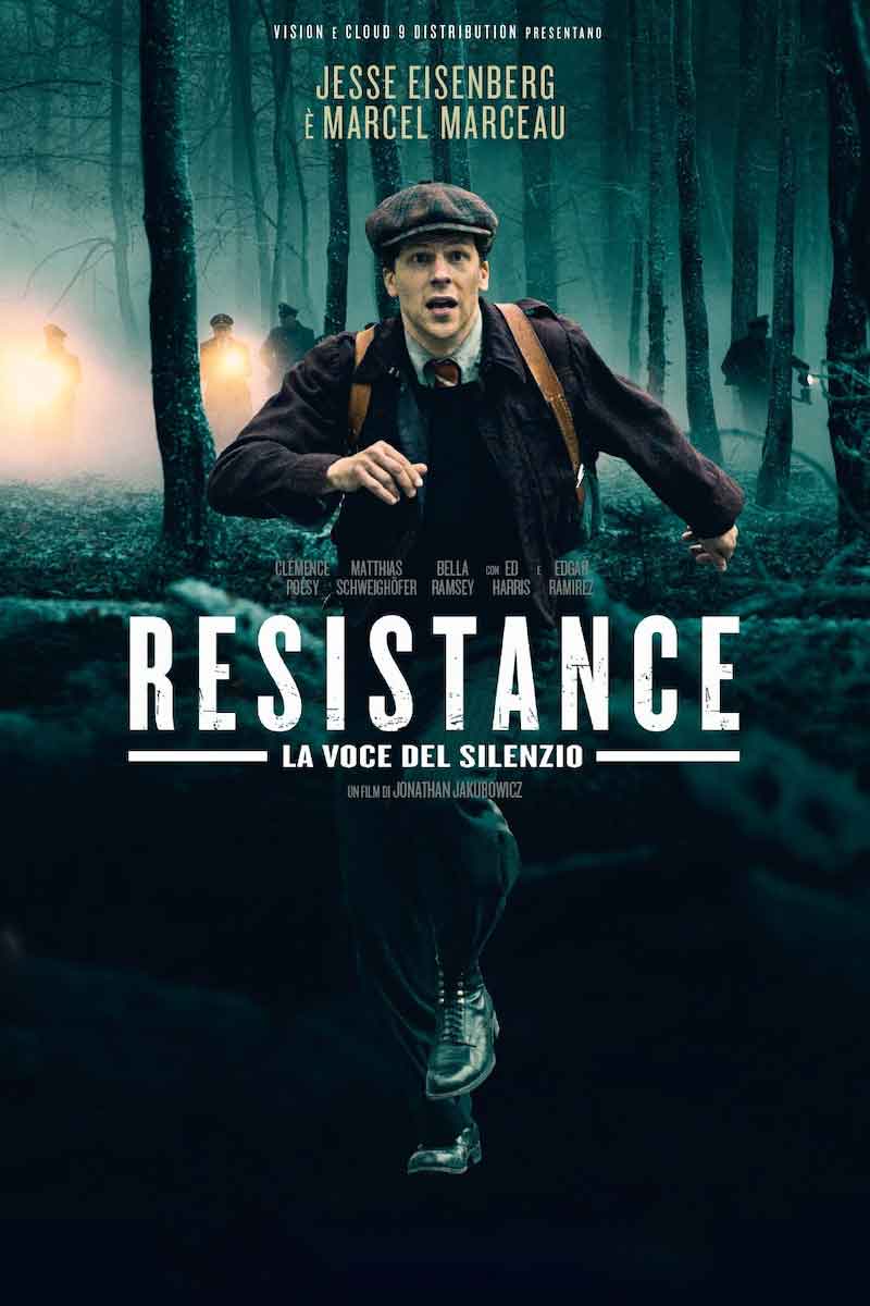 La locandina del film "Resistance - La voce del silenzio" ("Resistance"), scritto e diretto da Jonathan Jakubowicz, 2020