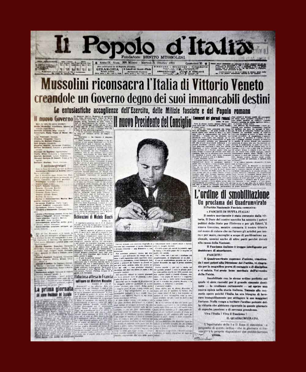 Il Popolo d'Italia 31 ottobre 1922