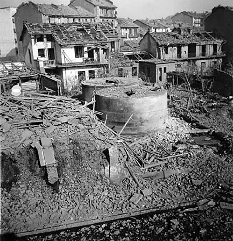 Stabilimento Lancia, particolare della centrale termina, incursione 4 febbraio 1943