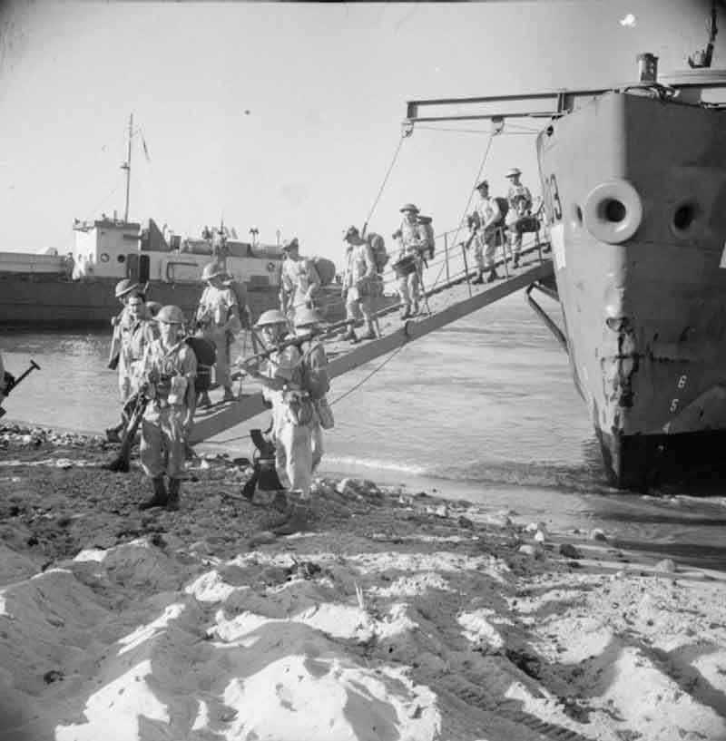 Sbarco di reparti di fanteria britannica a Reggio Calabria