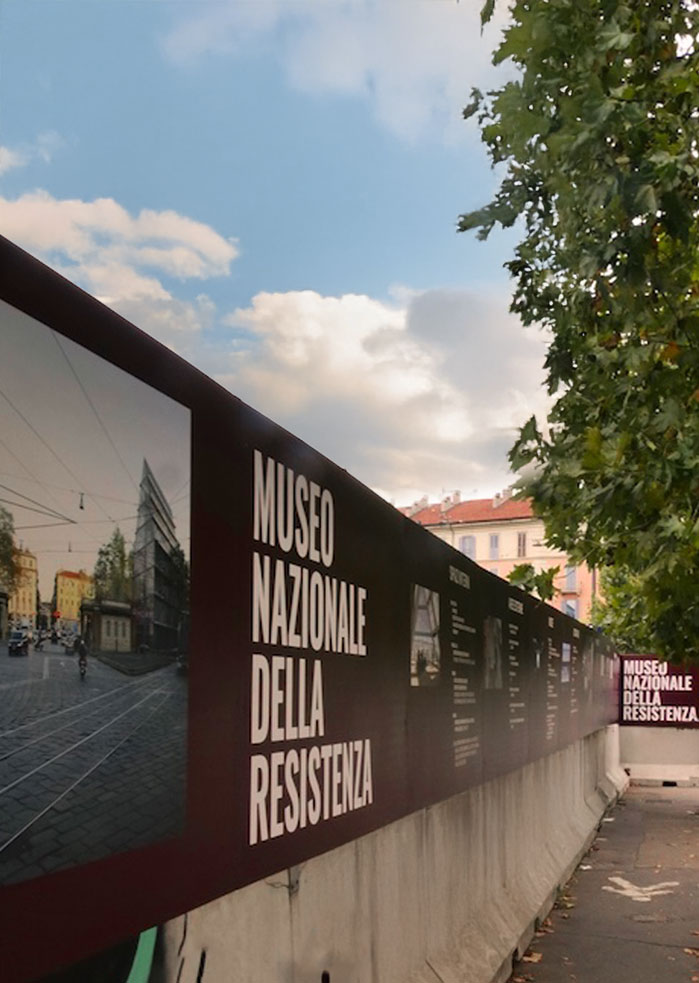 20.10.2025 | Il cantiere del Museo Nazionale della Resistenza parla alla città: le cesate e un totem interattivo raccontano il progetto
